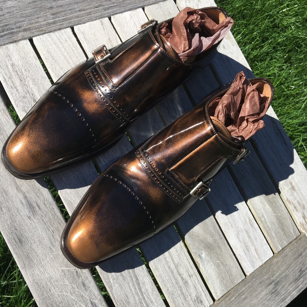 Mezlan luxurious Italian handmade monk strap new - Picture 6 of 8